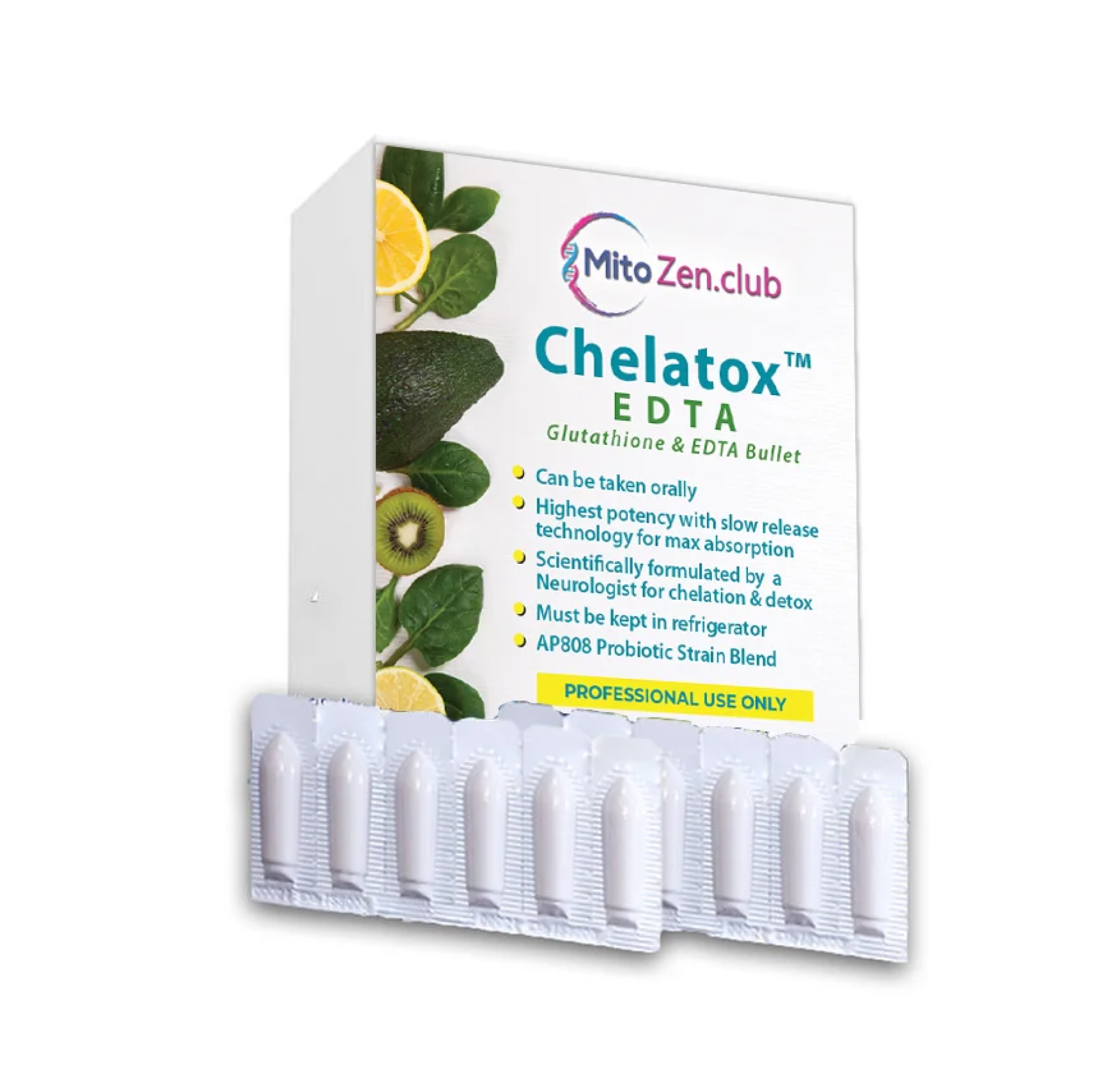 ChelaTox™ Bullet (EDTA 900mg & Glutathione 250mg)+